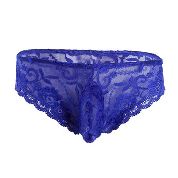 Men's Sexy Lace Floral Lingerie Panties / G-String Transparent Bikini Briefs Underwear - EVE's SECRETS